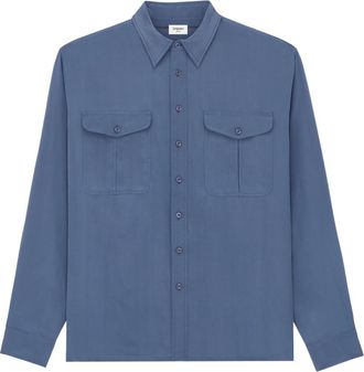 Saint Laurent Navy Blue Regular Shirt