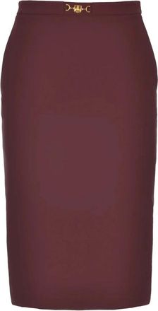 Elisabetta Franchi Dames, Rokken, Rood, Maat: XL Poliester