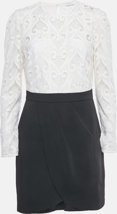 Sandro White/black Lace Camelia Mini Dress