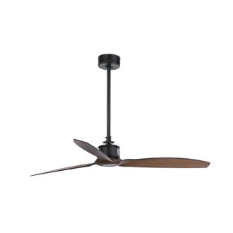 Netlighting Just Medium Ceiling Fan Black Walnut Optional LED Light Sold Separately in Brown