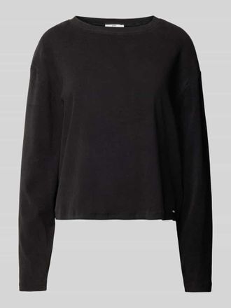 Guess Longsleeve mit Label-Applikation Modell ELSA in Black, Größe XS