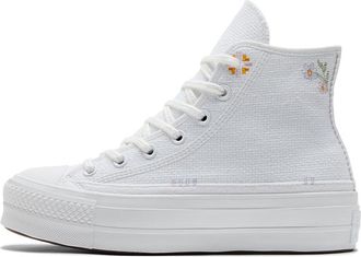 Converse (WMNS) Converse Chuck Taylor All Star Lift Platform High Autumn Embroidery White A05068C