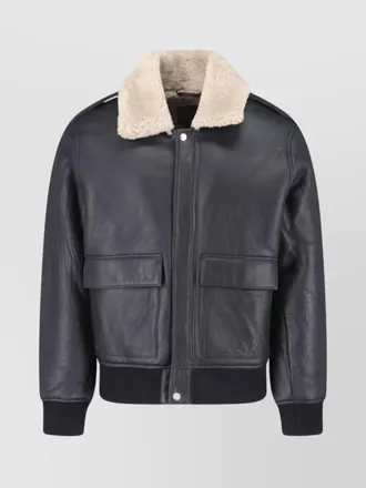 Calvin Klein relaxed fit jacket shearling collar