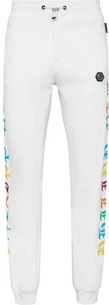 Philipp Plein Joggingbroek Gothic Plein - Heren - Sweatpants - Wit - XL - Katoen - Broeken