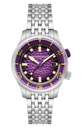 Spinnaker Bradner Automatic Bracelet Watch in Purple at Nordstrom