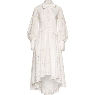 VASILIKI Mirabel Lace Midi Dress in White at Nordstrom, Size Medium