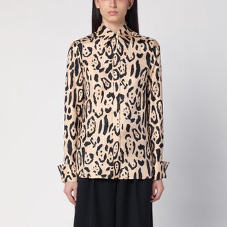 Sportmax Silk animal print shirt