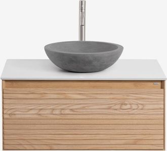 Sklum Sklum - Conjunto De Mueble De Ba&ntilde;o En Madera De Fresno Tedrik