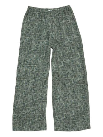 Acne Studios abstract-print trousers - men - Viscose - 46 - Green