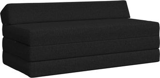 vidaXL Sof&aacute; Cama Plegable Negro 120 X 60 X 49 Cm Tela Vidaxl