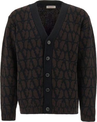 Valentino Garavani Cardigan Toile Iconographe - Marrone