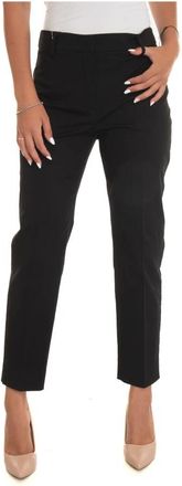 Max Mara Dames, Broeken, Zwart, Maat: 2XL Katoen