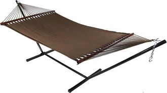 Sunnydaze Soft-Spun 2-Person Caribbean Spreader Bar Hammock W/ 15 Stand
