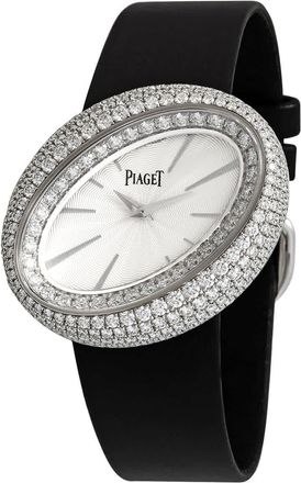 Piaget Limelight Magic Hour Silver Dial 18kt White Gold Diamond Ladies Watch GOA35099