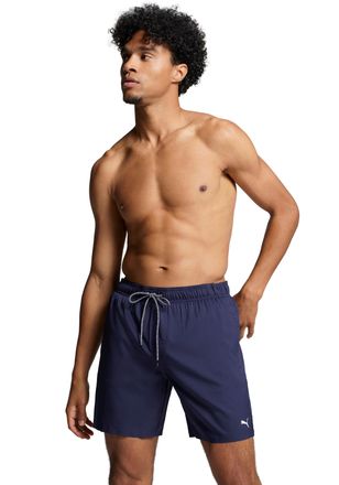 Puma Badeshorts PUMA PUMA SWIM MEN MID SHORTS 1P, Herren, Gr. XXL, N-Gr, blau (navy), Web, Obermaterial: 100% Polyester, unifarben, Badehosen Badeshorts, H