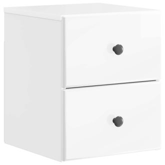 vidaXL Mesita De Noche De Pared Con Caj&oacute;n Brillante 34,5 X 33 X 40 Cm Vidaxl