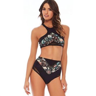 L*Space Nevada High Waist Bikini Bottom In Liberty Floracopa