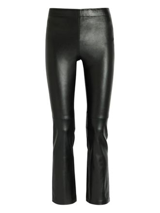 Stouls panelled leather trousers - Black