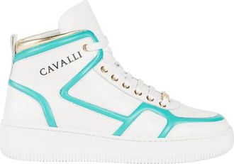 Roberto Cavalli Logo-Print High-Top Sneakers, Brand Size 36 ( US Size 6 )