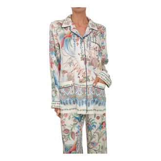 Etro Printed Twill Shirt - Dames - Pyjama - Veelkleurig - S - Polyester - Nachtkleding
