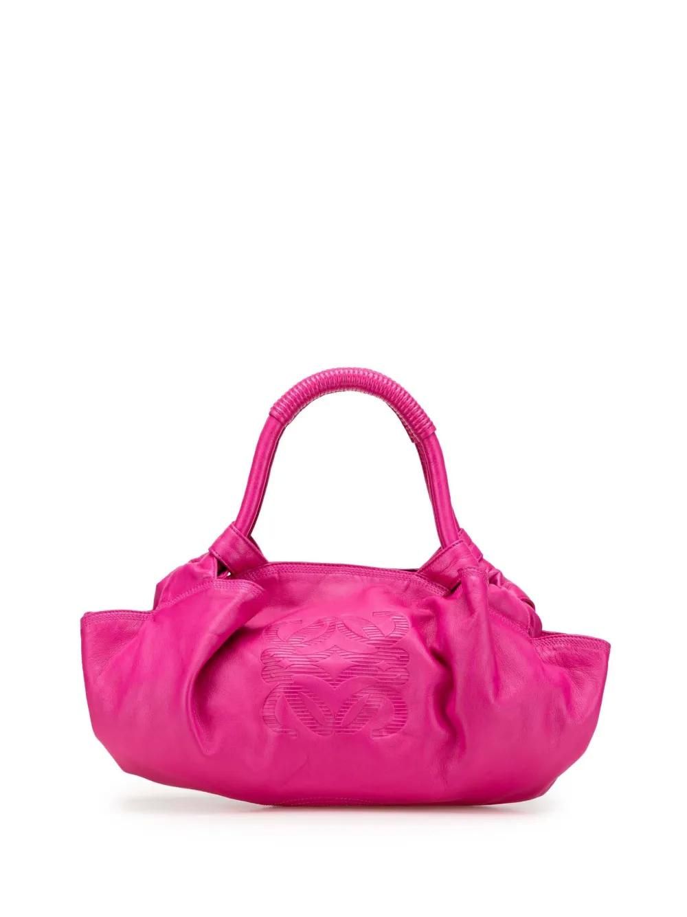 24PF new/LOEWE アナグラムミディアムバスケット Bag Pink LOEWE アナグラム バスケットバッグ かごバッグ (LOEWE/かご