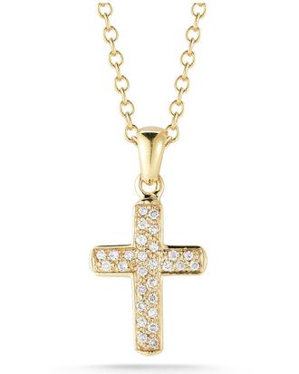 I.Reiss Company 14K 0.15 Ct. Tw. Diamond Cross Necklace