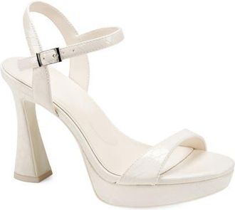 DKNY Cherish Ankle Strap Platform Sandal in Coconut at Nordstrom, Size 6.5