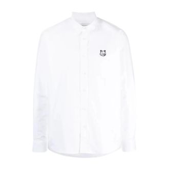 Maison Kitsun&eacute; Vossenhoofd Casual Overhemd - Heren - Casual Overhemden - Wit - M - Katoen - Overhemden