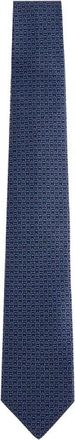 Ferragamo Elegante Zijden Stropdassen Collectie - Heren - Stropdassen - Blauw - ONE Size - Accessoires