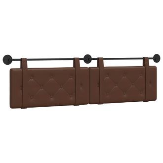 vidaXL Cabecero Colgante Marr&oacute;n Cuero Sint&eacute;tico Vidaxl