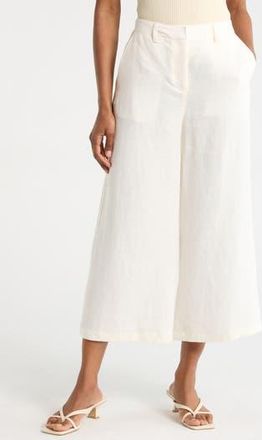 TWP Howard Crop Linen Pants in Ivoire at Nordstrom Rack, Size 10