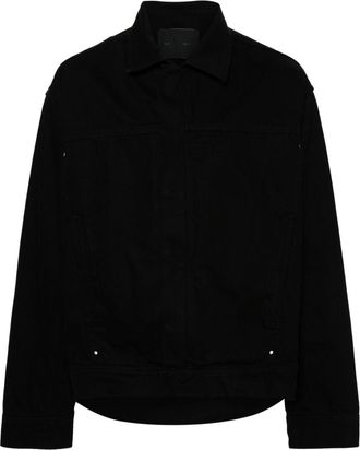 Heliot Emil hooded denim shirt jacket - men - Cotton - 50 - Black