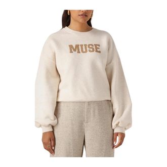 Nukus Muse Pullover - Dames - Sweatshirts - Beige - 2XL - Katoen - Hoodies & sweatvesten