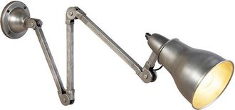 QAZQA Industrial Wall Light Grey Adjustable - Mersey