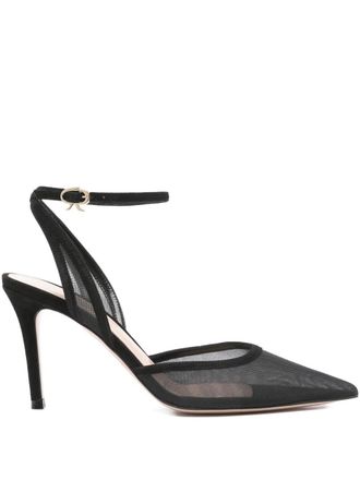 Gianvito Rossi Organza Suede Decollete T.085