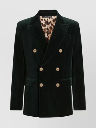 Dolce & Gabbana sicilia velvet double-breasted jacket