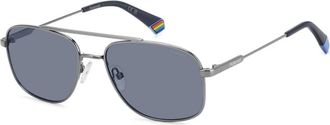 Polaroid 6235/S/X Zonnebril - Heren - Zonnebrillen - Blauw - 56 MM - Accessoires