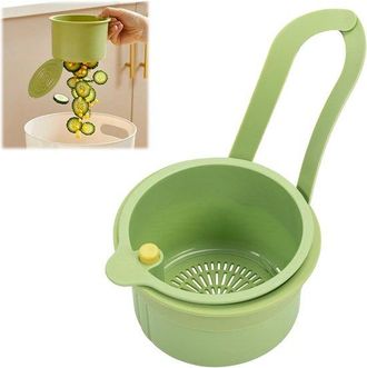 No Brand Vitdipy - Cesta De Desag&uuml;e - Colador De Fregadero - Dise&ntilde;o Colgante - Evita Obstrucciones - F&aacute;cil De Limpiar - Verde