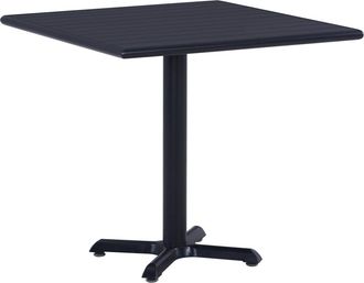 vidaXL Mesa De Jard&iacute;n Negra 80x80x75 Cm Vidaxl