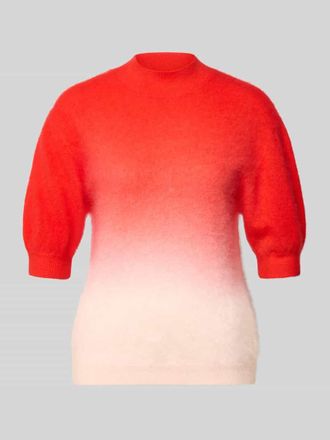 Herzen&rsquo;s Angelegenheit Strickpullover aus Kaschmir-Baumwoll-Mix mit Puff&auml;rmeln in Rot, Gr&ouml;&szlig;e 34
