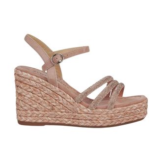 Alma En Pena Wedges, female, Pink, 5 UK, Wedge horizontal strips