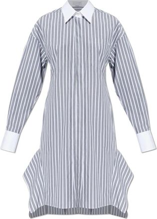 Stella McCartney Gestreept Jurkje - Dames - Shirt Kleedjes - Blauw - M - Katoen - Kleedjes