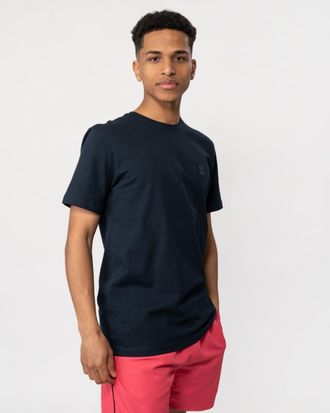 Boss Orange by Hugo Boss BOSS Orange Tales Heren Katoenen Jersey T-shirt Met Logo Patch NOS