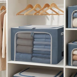 KASANOVA Scatola armadio 62x44x40 cm doppia cerniera blu