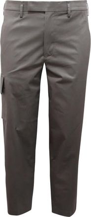 Neil Barrett Nate Skinny Cargo Broek Tech Katoen - Heren - Slim Fit Broeken - Grijs - XL - Katoen - Broeken