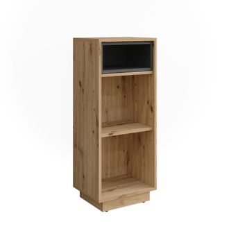 Vicco Mueble Midi Beatrice, Roble Artesanal/antracita, 38 X 93 Cm Con 3 Compartimentos