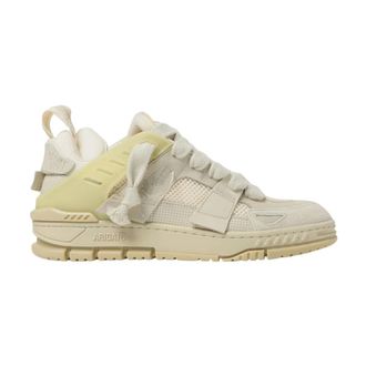 Axel Arigato Sneakers, male, Beige, 11 UK, Low Top Lace-Up Trainers with Mesh and Leather Details