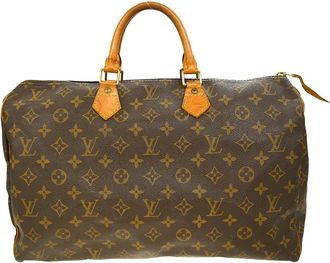 Louis Vuitton Speedy Handbag Monogram Canvas Brown Canvas Handbag (Pre-Owned)
