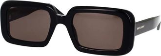 Saint Laurent Rechthoekige Zwarte Zonnebril SL 534 - unisex - Zonnebrillen - Zwart - 52 MM - Accessoires
