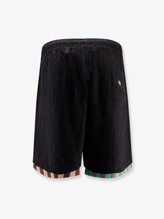 Barrow Viscose Blend Bermuda Shorts - Black